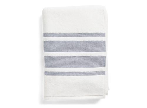 BROOKS BROTHERS Made In Turkey Contrast Stripes Bath Towel