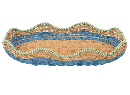 Beautiful Two-Tone Rattan Serving Tray by Drew Barrymore