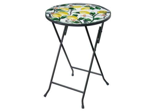 Belavi Decorative Glass Table, Lemon