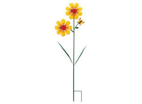  Belavi Double Flower Spinner Stake, Flower with Butterfly