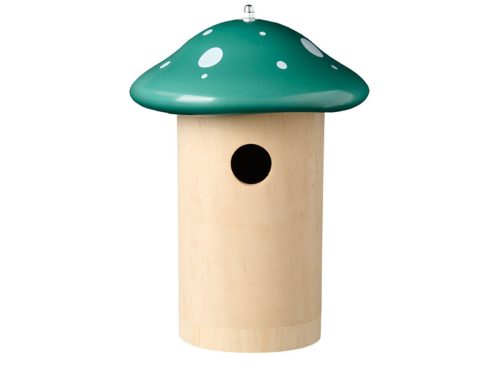 Belavi Mushroom Bird House, Deep Sea Green