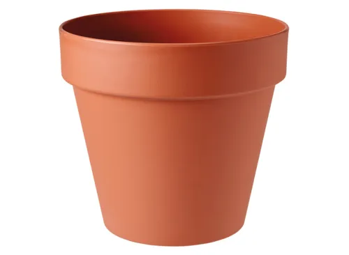 Belavi Plastic Planter Pot, Dark Terracotta