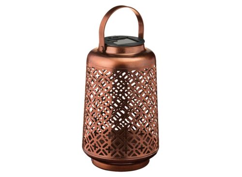  Belavi Solar Decorative Metal Lantern, Bronze Diamond