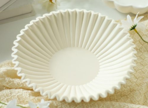 Better Homes & Garden off White Tabletop Decorative Ribbon Design Bowl