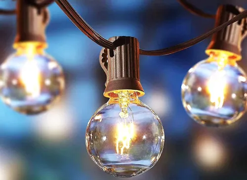 Better Homes & Gardens 20-Count G40 Clear Glass Globe Outdoor Patio String Lights