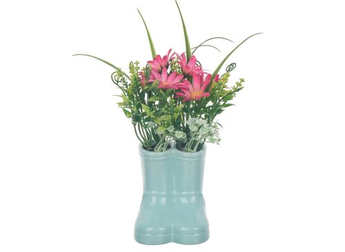Boot-Shaped Artificial Flower Pot, Assorted