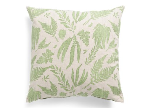 CANAAN Made In Usa Fern Botanical Print Pillow