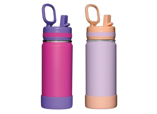 CROFTON 2 Pack Stainless Steel Bottles - Pink & Purple
