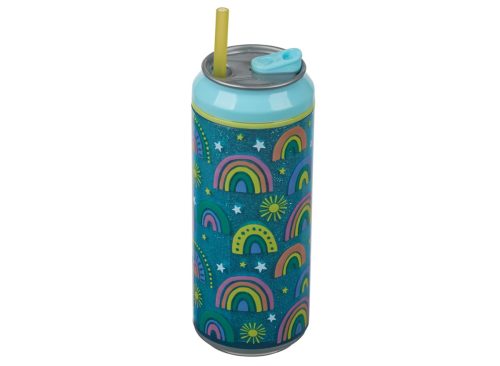 Cool Gear Glitter Can Tumbler with Straw, 2 Assorted Designs