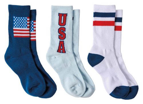 Crane Retro Socks Flag/White/USA 4-10
