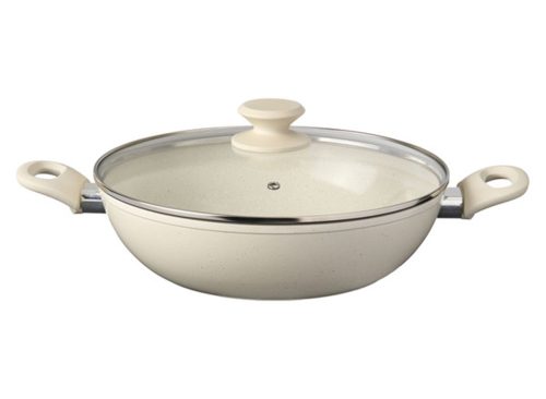 Crofton Speckled Ceramic Braiser, Cream