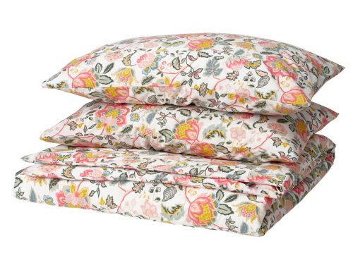 DAGGSALVIA Duvet cover and pillowcase(s), multicolor/floral pattern, King