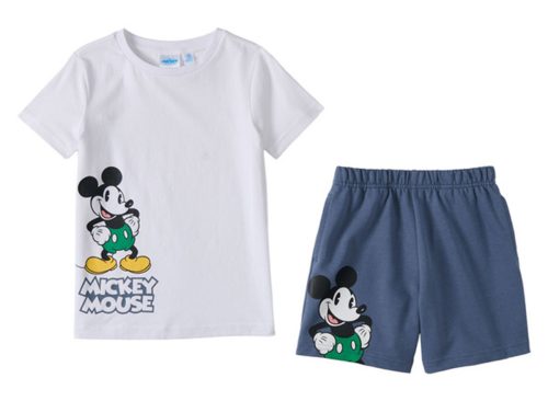 Disney Boys Green Mickey Short Set, M