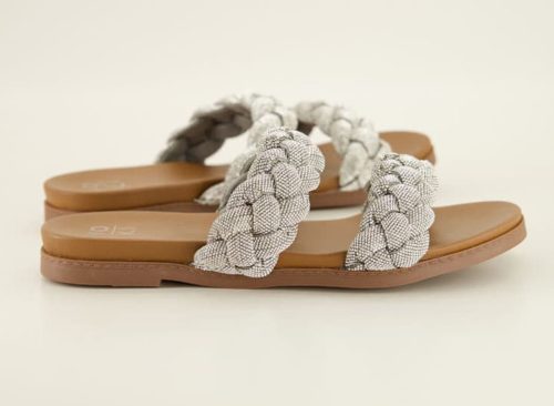 Double Strap Sparkle Comfort Sandals