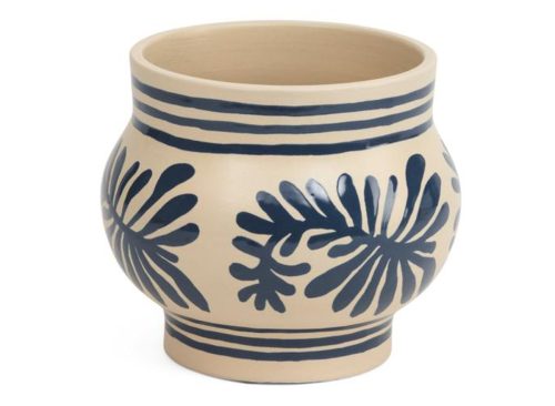 ECCOLO 9x8in Ceramic Side Wave Planter