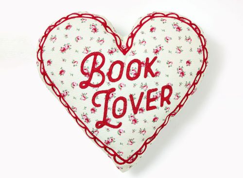 Embroidered Book Lover Pillow