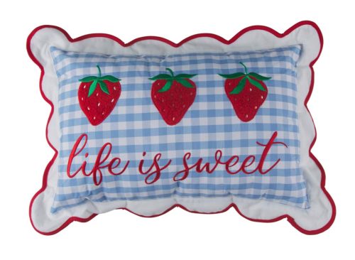 Embroidered Soft Decorative Throw Pillow, 2 Assorted Patterns