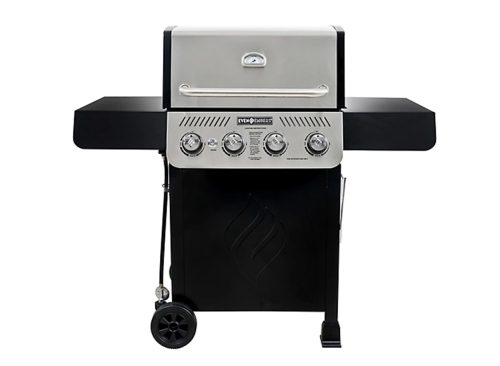 Even Embers 4-Burner Propane Gas Grill, Black/Silver