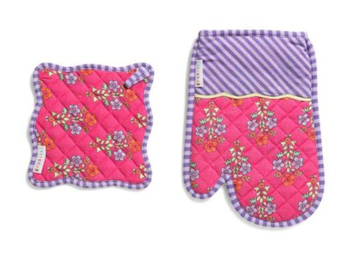 FURBISH STUDIO 2pc Pot Holder And Oven Mitt Set