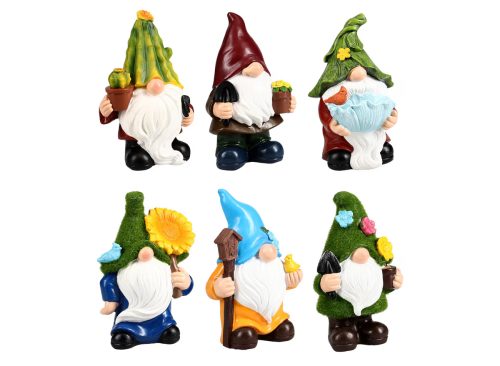 Fanciful Hand-Painted Garden Gnomes
