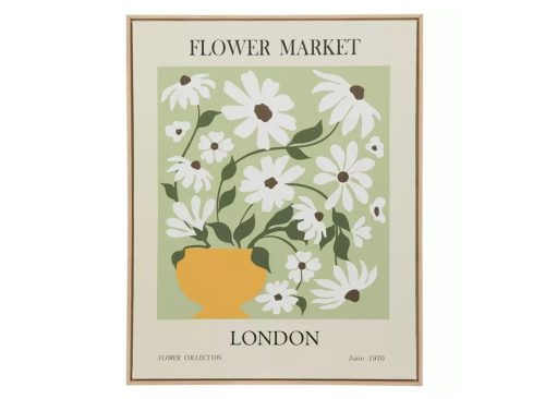 Flower Market Framed Canvas Wall Decor
