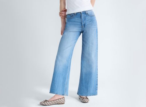 Free Assembly Women's and Women's Plus High Rise Cropped Wide Leg Jeans, Sizes 0-22W