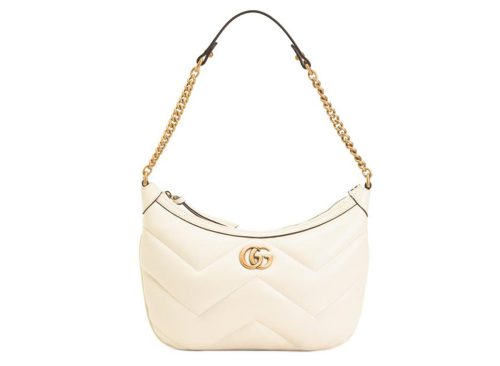 GUCCI Made In Italy Leather G G Moonside Shoulder Bag