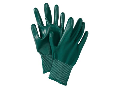 Gardenline Gloves, Green Nitrile, L