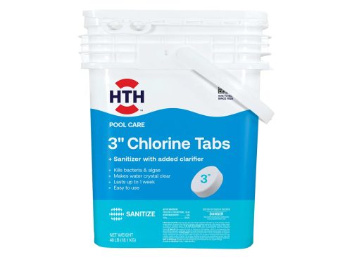 HTH 3" Chlorine Tablets for Pool Sanitization, 40 lbs.