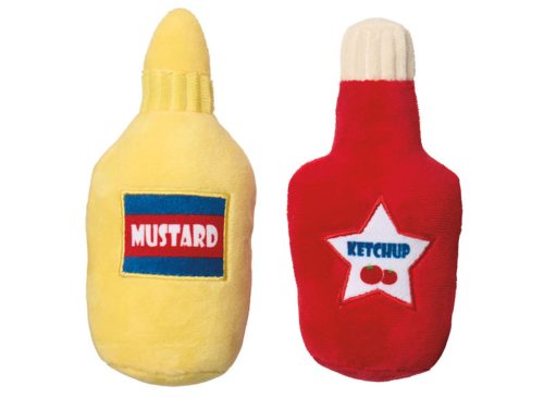 Heart to Tail Patriotic Dog Toy - Plush Condiment 2pk