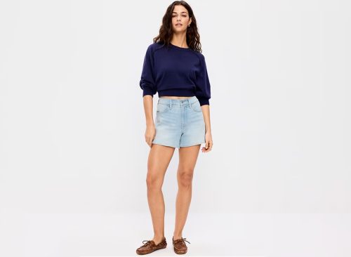 High-Waisted Wow Jean Shorts -- 4-inch inseam