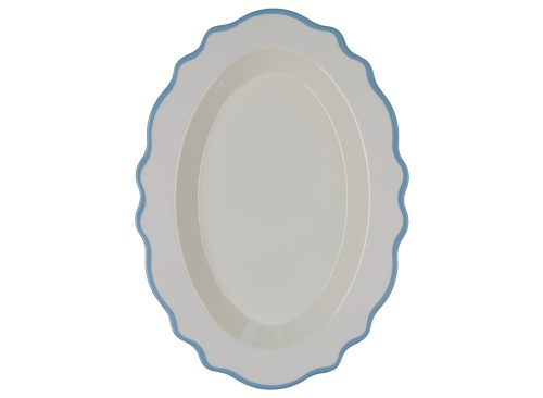 Holly Williams Scalloped Edge Melamine Serving Platter, 16 in