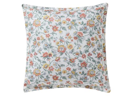 Home Decor Collection 20" x 20" White Vintage Botanical Floral Cotton Decorative Pillow