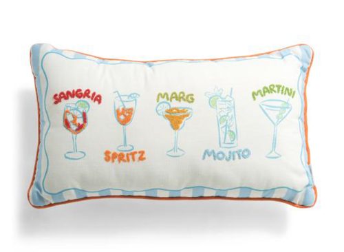 IMNYC ISAAC MIZRAHI 14x24 Summer Cocktails Outdoor Pillow