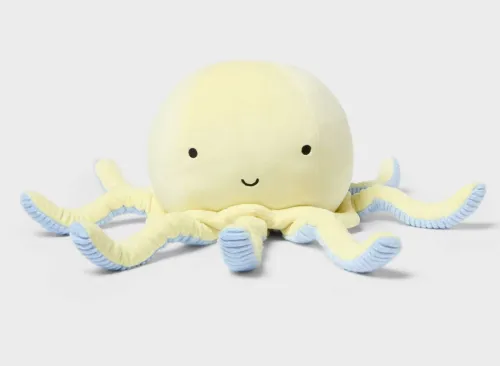 Jellyfish Weighted Plush Kids' Throw Pillow Yellow - Pillowfort™