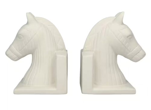 Jonathan Adler x Michaels 7" DIY Ceramic Trojan Horse Book End Set