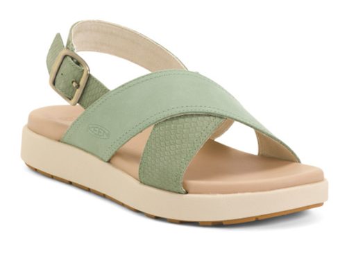 KEEN Suede Cross Strap Sandals