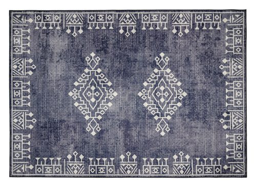 KIRKTON HOUSE 5' x 7' Indoor/Outdoor Washable Area Rug - Charcoal Tribal