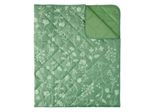  KIRKTON HOUSE Green Botanical Quilted Outdoor Blanket