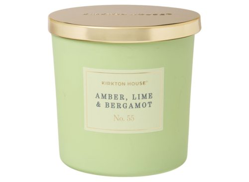 KIRKTON HOUSE Luxury 2 Wick Candle Amber, Lime & Bergmot