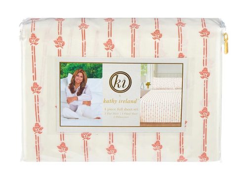 Kathy Ireland Floral Printed 4 Piece Full Sheet Set, 2 Assorted Designs1 Kathy Ireland Floral Printed 4 Piece Full Sheet Set, 2 Assorted Designs