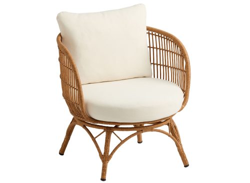 Keola Natural All Weather Wicker Swivel Chair