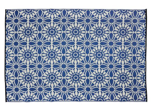 Kirkton House Reversible Area Rug (6' x 9', Blue Tiles)