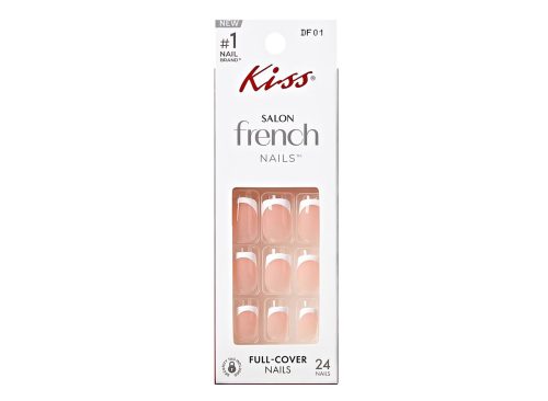 Kiss Salon Press-On French Nails, Changeless, 24 ct