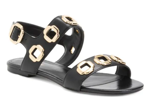 LARROUDE Handmade In Brazil Leather Milan Flat Sandals