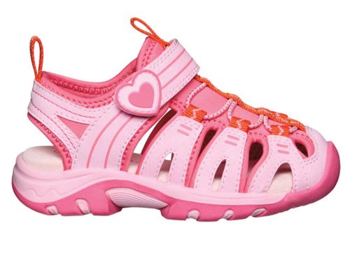  Lily & Dan Toddler Trekking Sandal - Pink Heart 5/6