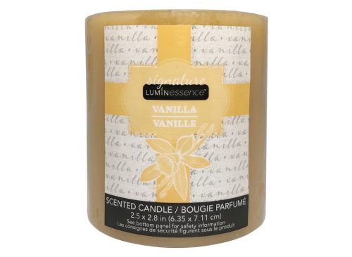 Luminessence Vanilla-Scented Pillar Candles