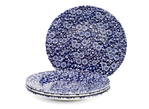 MADE IN ENGLAND 4pk Victorian Inspired Floral Pattern Side Plates