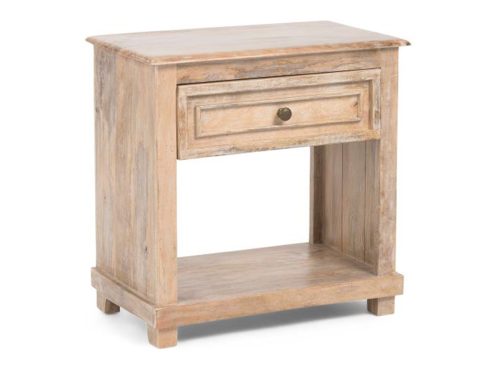 MOTI 28x16x28 Jensen 1 Drawer Solid Wood Side Table
