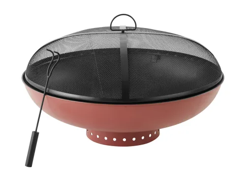 Mainstays 32" Round Terra-Cotta & Black High-Resistance Finish Steel Fire Pit